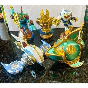 Skylanders SuperChargers LOT Gill Grunt Reef Ripper Jet-Vac Jet Stream Trophy